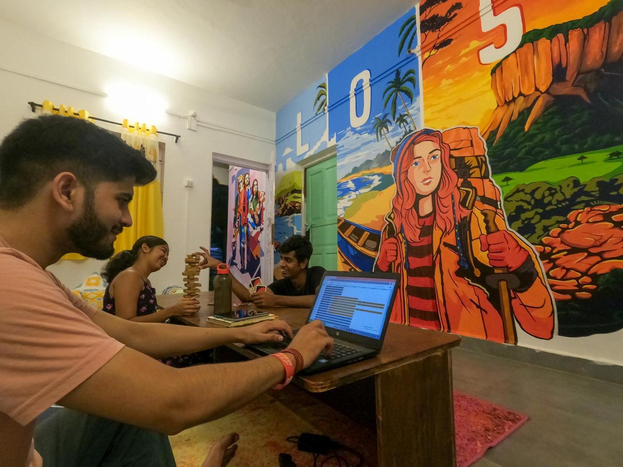 Road House Hostel Bãi biển Bãi biển Palolem Ngoại thất bức ảnh